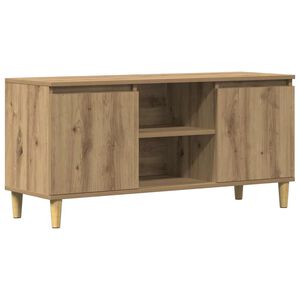 vidaXL Tv-meubel 102x35x50 cm bewerkt hout artisanaal eikenkleur