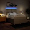 vidaXL Boxspring met matras stof cr&egrave;mekleurig 140x200 cm