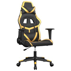 vidaXL Gamestoel kunstleer zwart en goud