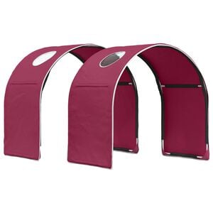 vidaXL Bedtunnel voor kinderbedden 2 st Rood Polyester