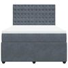 vidaXL Boxspring met matras fluweel donkergrijs 140x190 cm