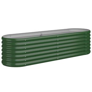 vidaXL Plantenbak 152x40x36 cm gegalvaniseerd staal groen
