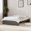 vidaXL Bedframe massief hout grijs 120x190 cm