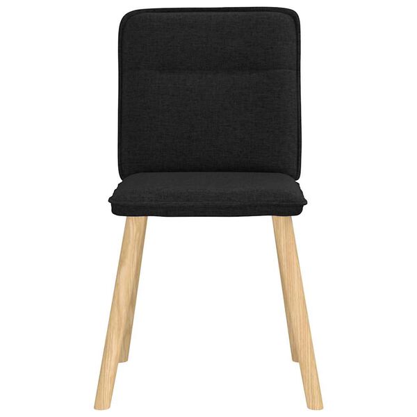 vidaXL Eetkamerstoelen 6 st stof zwart