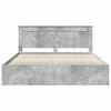 vidaXL Bedframe met hoofdeinde Beton 200 x 200 cm Massief grenenhout