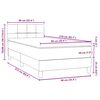 vidaXL Boxspring met matras en LED fluweel donkergroen 90x210 cm