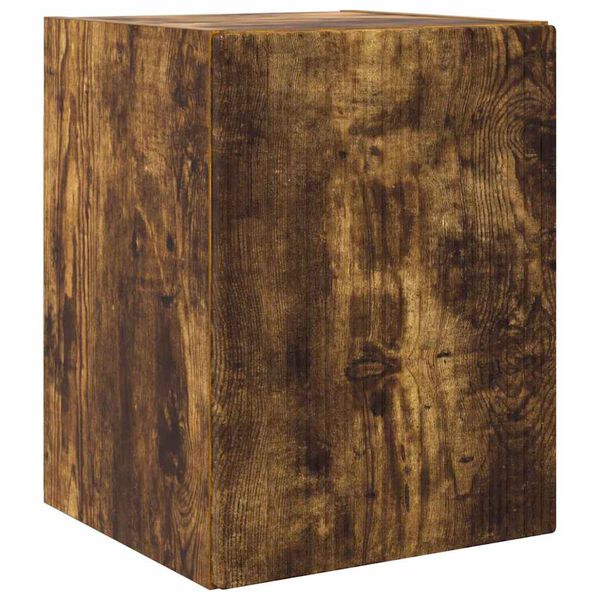 vidaXL TV Wandkast Gerookt eiken 30 x 31 x 40 cm Bewerkt hout