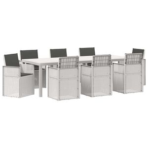 vidaXL Tuin eettafelset 9 st Wit en antracietkleurig PP