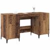 vidaXL Bureau met opslag Oudhout 140 x 50 x 75 cm Bewerkt hout