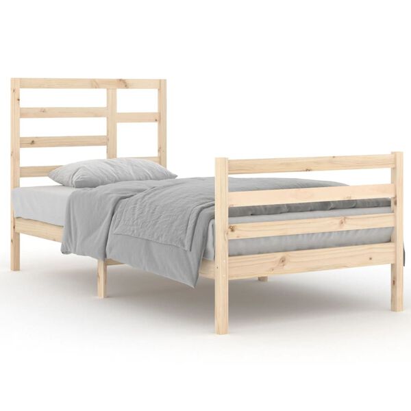 vidaXL Bedframe massief hout 90x200 cm
