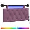 vidaXL Hangend hoofdbord Met LED-verlichting Paars Fluweel