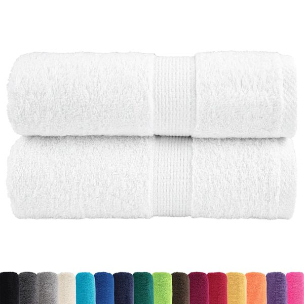 vidaXL Premium washandjes SOLUND 2 stuks 30x30 cm 600 g/m&sup2; wit