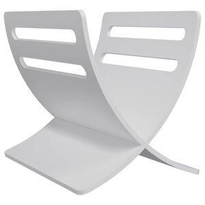 vidaXL Tijdschriftenrek vloermodel hout wit