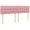 vidaXL Boxspring met matras fluweel roze 180x200 cm
