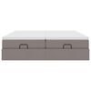 vidaXL Ottoman bed met matrassen 200x200cm stof taupe