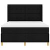 vidaXL Boxspringbed met matras met hoofdeinde Zwart 140 x 190 cm Stof