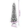 vidaXL Kunstkerstboom met 300 LED Wit 210 cm PVC en Metaal en Plastic
