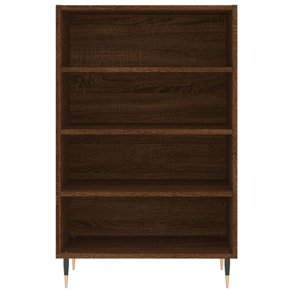 vidaXL Hoge kast 57x35x90 cm bewerkt hout bruin eikenkleur