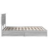 vidaXL Opslag bed met lade Grijs Sonoma 140 x 200 cm Bewerkt hout
