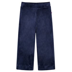 Kinderbroek fluweel 92 donkerblauw