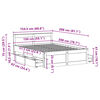 vidaXL Bedframe zonder matras met hoofdbord hout wasbruin 150x200 cm