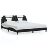 vidaXL Bedframe "Viana" met LED zonder matras zwart en wit 180x200 cm