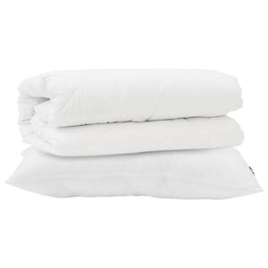 vidaXL Dekbed Set met kussen 2 pcs Wit Microfibre