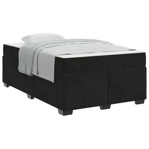 vidaXL Bedframe met matras Zwart 120 x 200 cm Stof