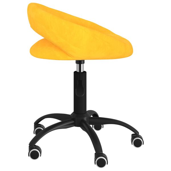 vidaXL Eetkamerstoelen draaibaar 4 st fluweel mosterdgeel