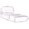 vidaXL Bedframe zonder matras "Hvar" kunstleer bruin 80x200 cm