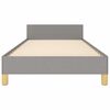 vidaXL Bedframe zonder matras 100x200 cm stof lichtgrijs