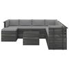 vidaXL 9-delige Loungeset pallet met kussens massief grenenhout