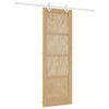 vidaXL Schuifdeur Natuurlijk en Wit 73,5 x 211 cm Massief grenenhout