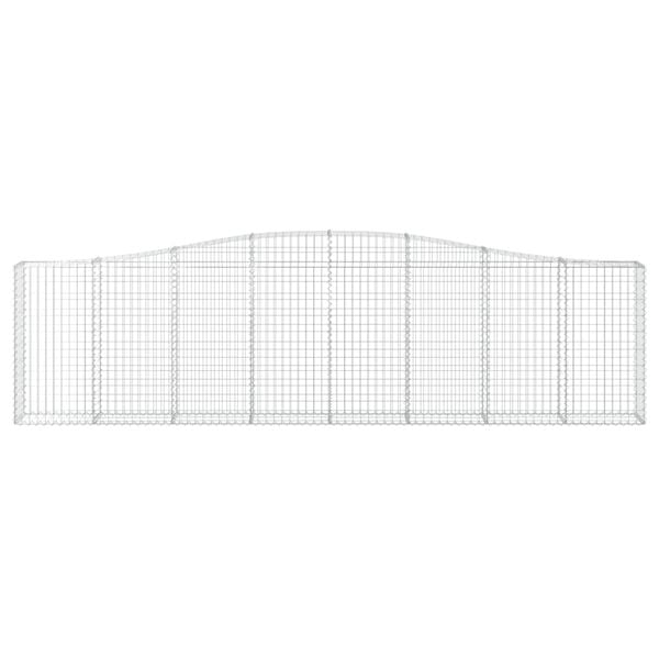 vidaXL Schanskorven 9 st gewelfd 400x30x100/120 cm ijzer
