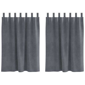 vidaXL Verduisterende gordijnen 2 st Lichtgrijs 140 x 140 cm fluweel