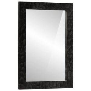 vidaXL Badkamerspiegel 50x70x2,5 cm massief mangohout en glas zwart