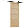 vidaXL Schuifdeur Naturel 86 x 211 cm Massief grenenhout