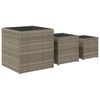 vidaXL Plantenbakken 3 st poly rattan grijs