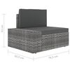 vidaXL 3-delige Loungeset poly rattan grijs