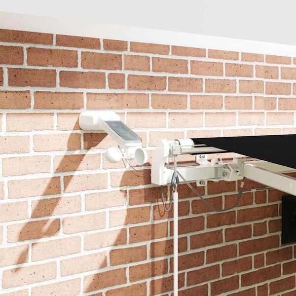 vidaXL Inklapbaar Zonnescherm Zwart 450 &times; 300 cm Polyester en Metaal