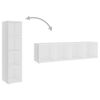 vidaXL 4-delige Tv-meubelset bewerkt hout wit