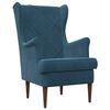 vidaXL Fauteuil Blauw Fluweel