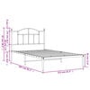 vidaXL Bedframe met hoofdbord metaal zwart 107x203 cm