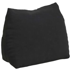 vidaXL Rugkussen Zwart 45 x 20 x 35 cm Cordstof