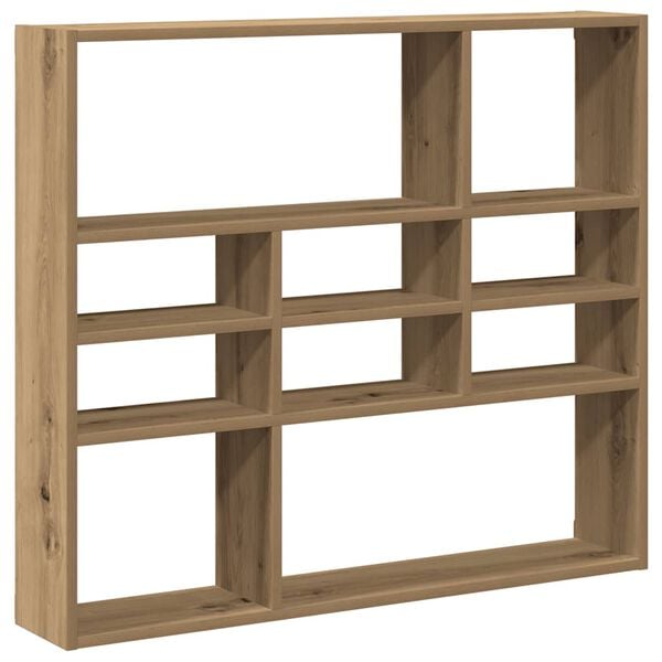 vidaXL Wandschap 90x16x78 cm bewerkt hout artisanaal eikenkleurig