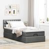 vidaXL Ottoman bed met matras 80x200cm stof donkergrijs
