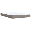 vidaXL Boxspring met matras stof taupe 140x190 cm