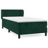 vidaXL Boxspring met matras fluweel donkergroen 100x200 cm