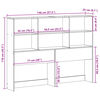 vidaXL Hoofdbord met opbergruimte 140 cm massief grenenhout