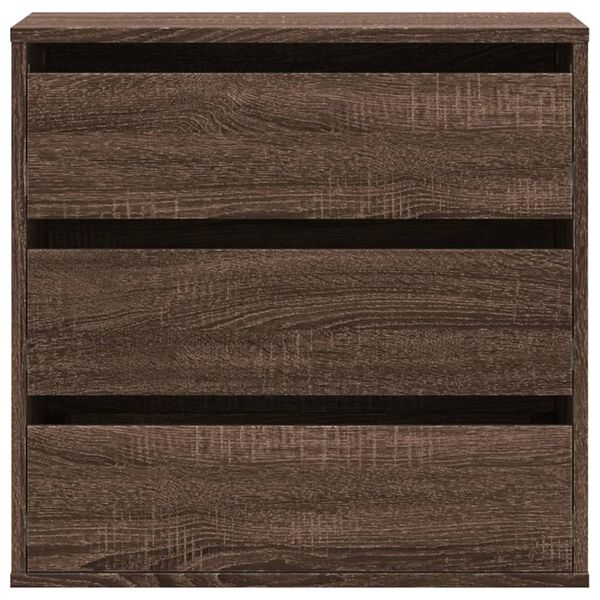 vidaXL Ladekast 60x41x58 cm bewerkt hout bruin eikenkleurig